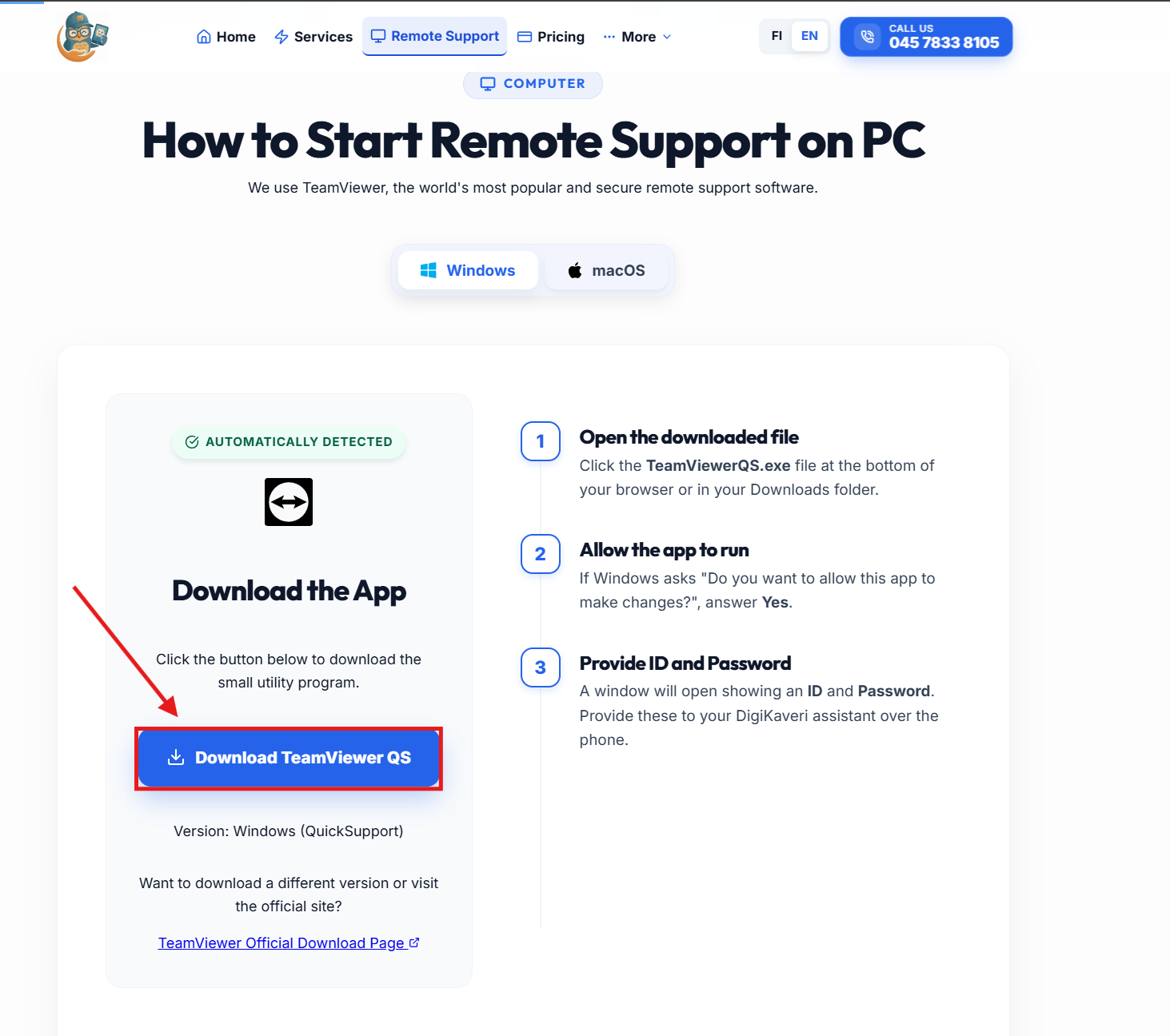 Step 1: Download TeamViewer